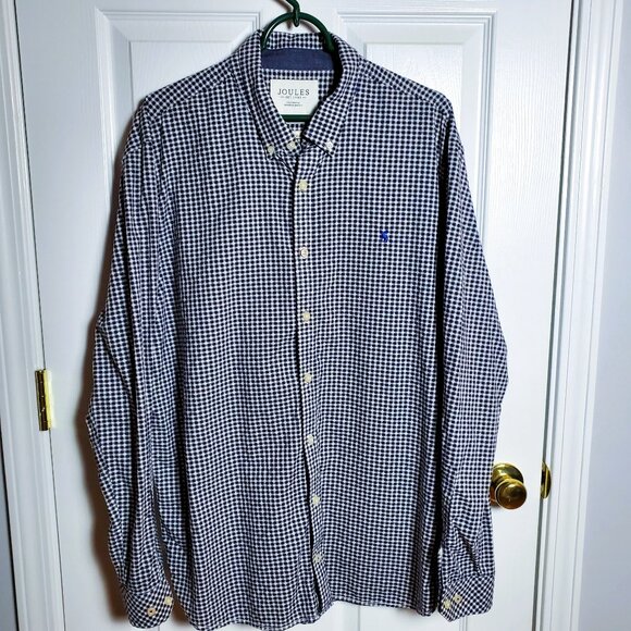 Joules Hammond Men’s XL Classic Fit Gingham Button Down Shirt 100% Cotton - Picture 2 of 8